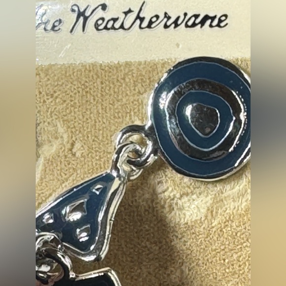 Vintage Geometric Silver Drop Earrings by The Weathervane - Bold & Unique Design - Picture 7 of 8